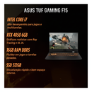 ASUS TUF F15 - Banner Especificações